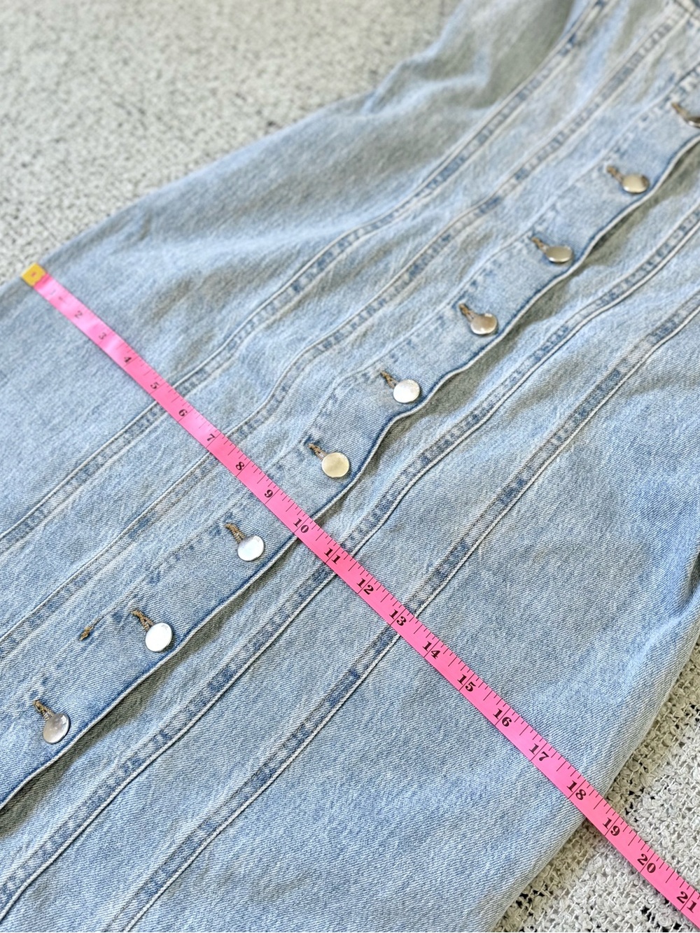 Zara Light Blue Denim Button-Front Maxi Dress Size S - Picture 7 of 10